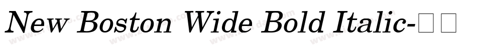 New Boston Wide Bold Italic字体转换